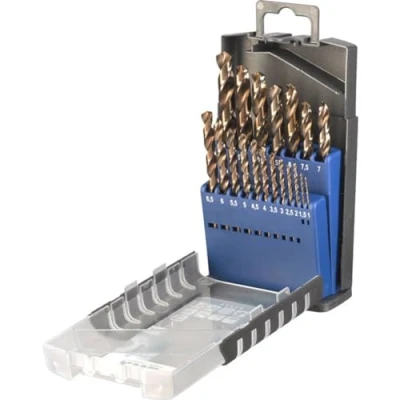 Image of KWB HSS E Metal Drill BIT Set 19 Piece 1 MM to 10 MM, 135 Point Angle