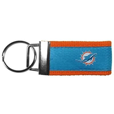 Image of Siskiyou Sports NFL Miami Dolphins Woven Key Chain, One Size, Team Colors