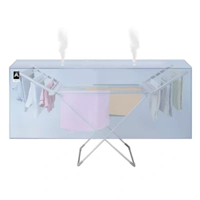 Image of Aspect Heated Clothes Airer Fold out winged Indoor Drying Rack Low Running Cost 12M space Speed (Heated Cover)
