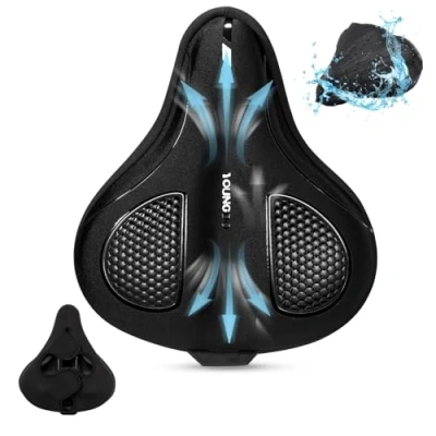 Image of YOUNGDO Bike Seat Cover, Gel Bicycle Soft and Comfortable Waterproof Dustproof for Narrow Wide Seats