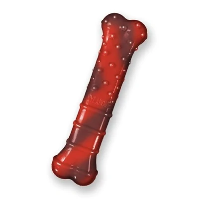 Image of Nylabone Extreme Tough Dog Chew Toy Bone, Durable, Cleans Teeth, Beef Jerky Flavour, Small, for Dogs Up to 11 kg