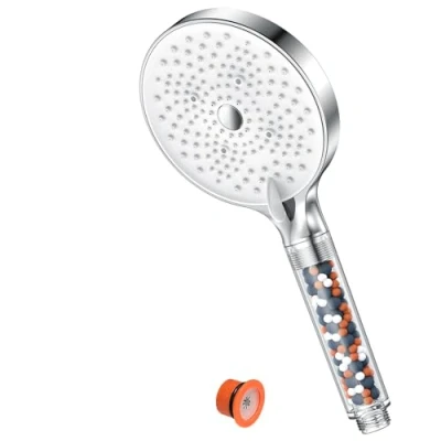 Image of Filter Shower Head High Pressure YEAUPE PRO Power Heads with 6 Modes for Low Water Softener Head, Improve Skin Hair Large Head,White