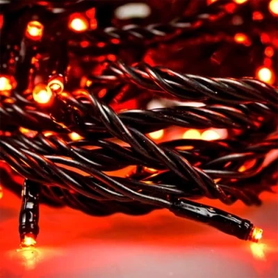 Image of HOVUK 20 LEDs Christmas Tree Fairy Lights 30CM Cable Wire, Red Xmas String Battery Operated, for Indoor Home Bedroom Wedding Decorations