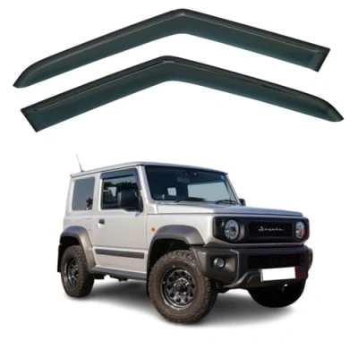 Image of Set Of 2 STICK ON Wind Deflectors Compatible with SUZUKI JIMNY MK4 door 2019 2020 2021 2022 2023 2024 2025 Models.