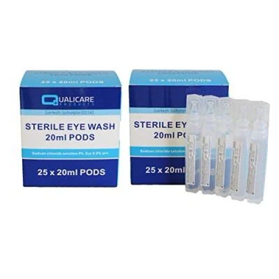 Image of (PACK OF 50) First Aid Eye Wash Pods Sterile Saline Irrigation Solution