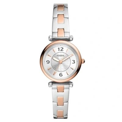 Image of Fossil Carlie WoMens Multicolour Watch ES5201 Stainless Steel (archived) One Size