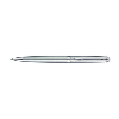 Image of Waterman Hemisphere Ballpoint Pen Stainless Steel with Chrome Trim Medium Point Blue Ink Gift Box