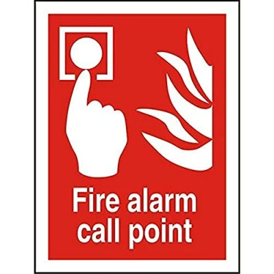 Image of Seco Fire Alarm Call Point &amp; Sign, 200mm x 300mm 1mm Semi Rigid Plastic