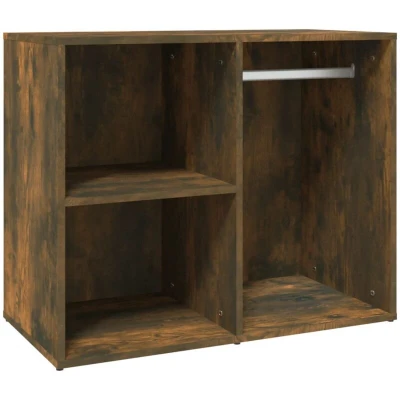 Image of vidaXL Dressing Cabinet Smoked Oak 80x40x65 cm Engineered Wood