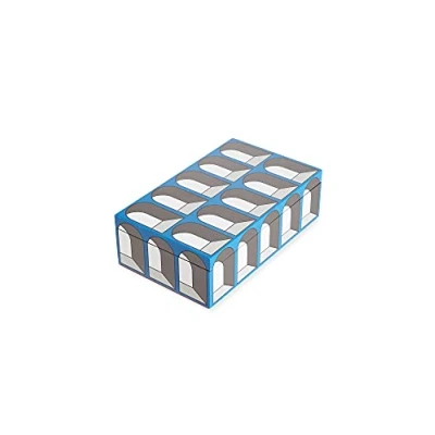 Image of Jonathan Adler Medium Arcade Lacquer Box,Blue
