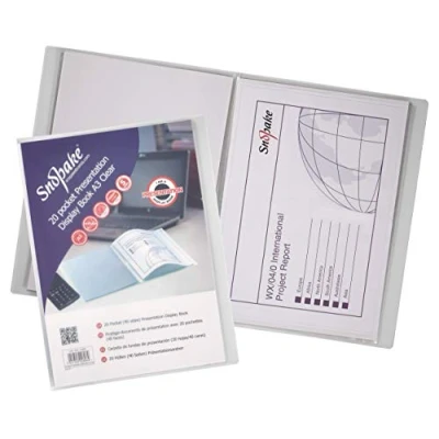 Image of Snopake A3 Presentation Display Book 20 Pockets Clear [Pack of 1] Ref: 11954