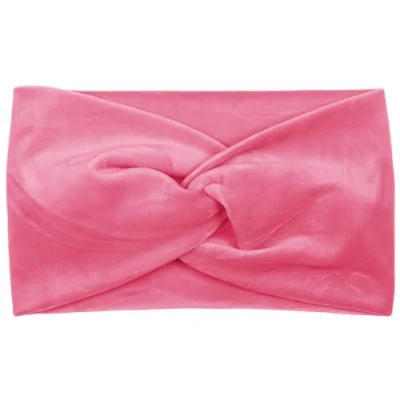 Image of styleBREAKER women velvet look headband with twist knot, hairband 04026040, Colour:Pink