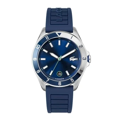 Image of Lacoste Analogue Quartz Watch for Men with Blue Silicone Bracelet 2011125