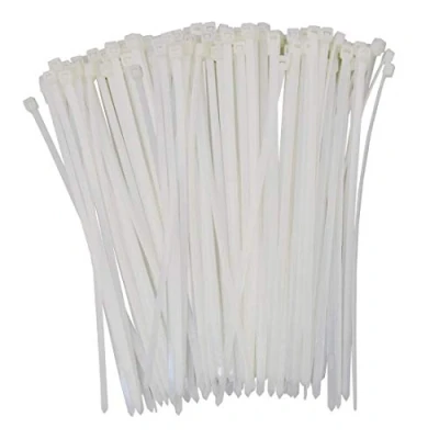 Image of UKCable Ties Cable 80mm x 2.5mm Natural/White Nylon Plastic Zip Tie Wraps Pack of 200