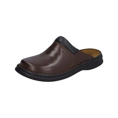 Image of Josef Seibel Max Men Clogs, Genuine Leather Men&#039;s Shoes, Brandy 6.5 UK(40 EU)