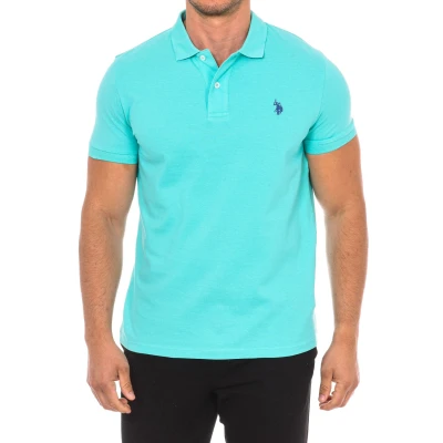 Image of U.S. POLO Mens Short sleeve 67940 men Turquoise Size Large