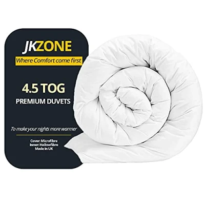 Image of JKZ RUG AND DOORMATS Sweet Dream Cosy Sleep nights Soft Winter &amp; Summer Warm Duvet Quilt Anti Allergy Hollow Fiber UK Made 10.5 Tog, 13.5 15 TOG (4.5 King)