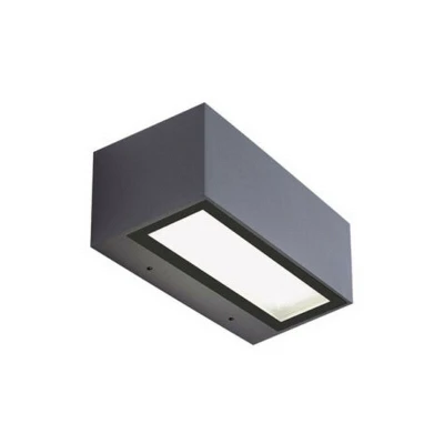 Image of Miziya LED Up Down Wall Light 2x 13W Aluminium 3000K Dark Grey IP65