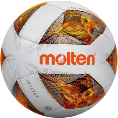 Image of Molten 3100 Vantaggio Football Premium Hybrid Match Ball Bonded Seam with Padded TPU Cover For Excellent Control Shape Retention Size 5 Boys and Girls Aged 14 plus &amp; Adults Orange