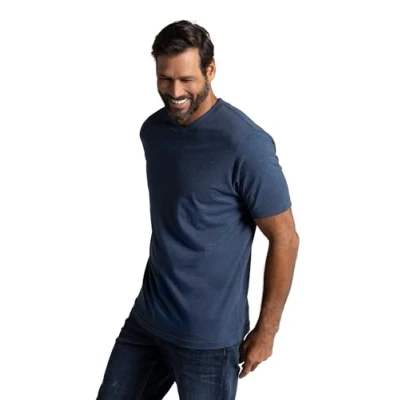 Image of JP 1880 Men&#039;s V T Shirt, Blue Sage Melange, XXL
