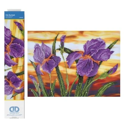 Image of DIAMOND DOTZ Painting, Beginner Kit, Iris Sunset, 37 x 52cm