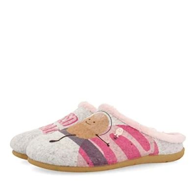 Image of HOT POTATOES Girls Ligist Slipper, Gris, 4 UK