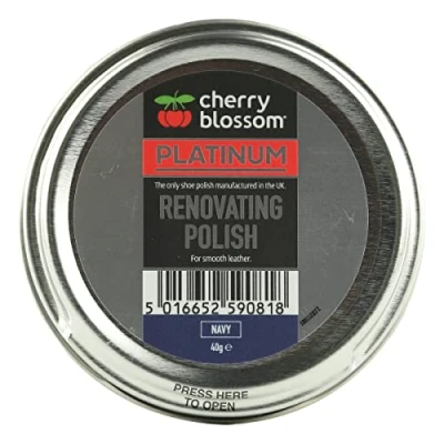 Image of Cherry Blossom Footwear Renovating Polish Shoe, Navy, 40g