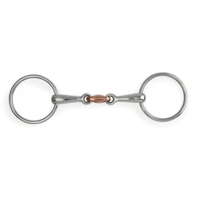 Image of Shires Equestrian Loose Ring Copper Lozenge Snaffle S/steel Size: 41/2