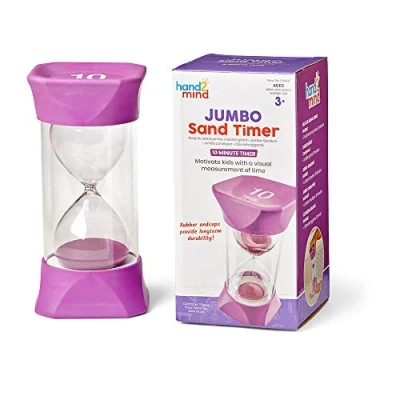 Image of Learning Resources 93069 Jumbo Sand Timer (10 Minute), Purple
