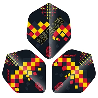 Image of Unicorn UltraFly Dart Flights Ultra Durable 75 Micron Polyester PET AR Type 1 Shape Dimitri van Den Bergh Design
