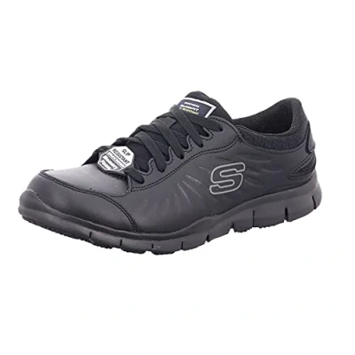 Image of Skechers Women&#039;s Eldred Safety Shoes, Black Blk, 6 UK