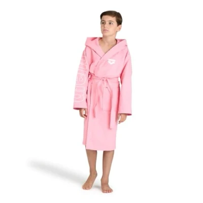 Image of arena Zeal Plus Junior Boys&#039; and Girls&#039; Microfibre Bathrobe, Bathrobe with Hood Pockets, Unisex Quick drying Comfortable Lightweight
