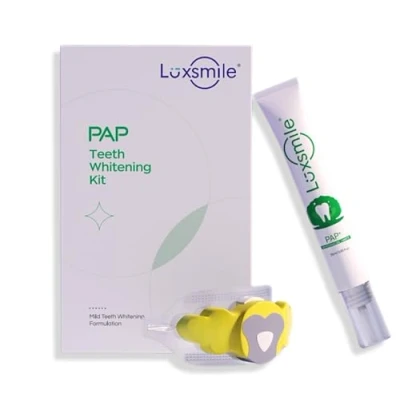 Image of LUXSMILE Pap Teeth Whitening Kit, Dual Blue/Red LED Light, Safe with Zero Sensitivity, White Teeth, Tooth Smile Whiter