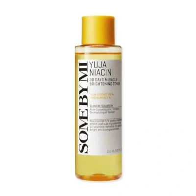 Image of SOME BY MI 2024 Yuja Niacin 30 Days Miracle Brightening Toner 5.07Oz, 150ml Made from 12 Vitamins for Sensitive Skin Daily Face with Melasma and Blemish Care Korean