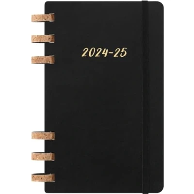 Image of Moleskine Weekly &amp; Monthly Planner, Spiral 12 Month 2025, Soft Cover and Elastic Closure, Black Color, Large Format 15x21 cm