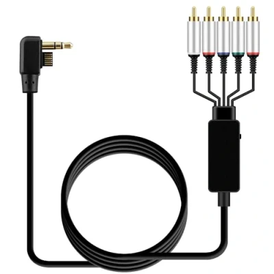Image of OSTENT AV HDTV TV Audio Video Component Cable Cord Compatible for Sony PSP 2000/3000 Console