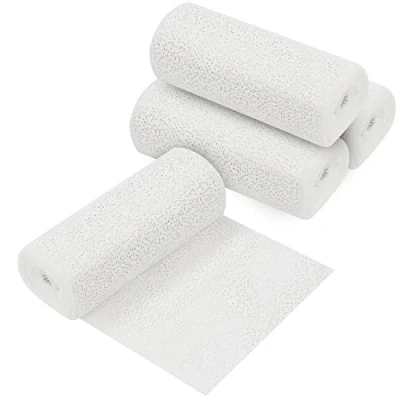 Image of BELLE VOUS 4 Pack x 5 yards Modelling Plaster Cloth Rolls 15cm 4.57m/5.91 inches of Paris Gauze Wrap Bandages for Art &amp; Craft Projects, Scenery Mask Moulds, Body Belly Cast