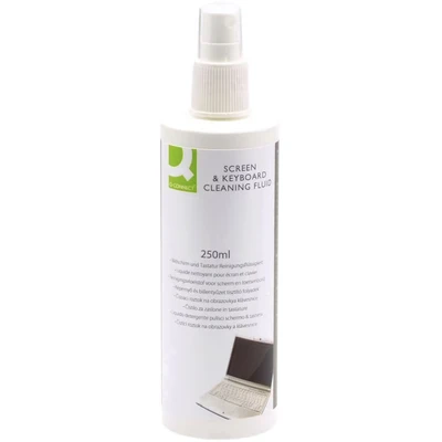 Image of Q Connect Screen &amp; Keyboard Cleaning Fluid 250ml Ref KF04502
