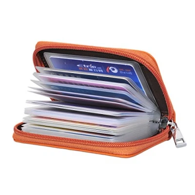 Image of Genuine Leather Credit Card Holder ID Business Case Purse Wallet for Men &amp; Women(brown)