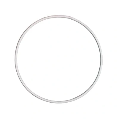 Image of 25cm White Coated Metal Ring for Crafts Wreath &amp; Flower Hoop
