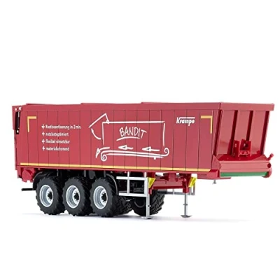 Image of WIKING 077657 Krampe Rollbandwagen SB II 30/1070, Model, 1:32, Metal/Plastic, For Ages 14+, Multiple Features, Moving Tailgate, Telescopic Supports, Red