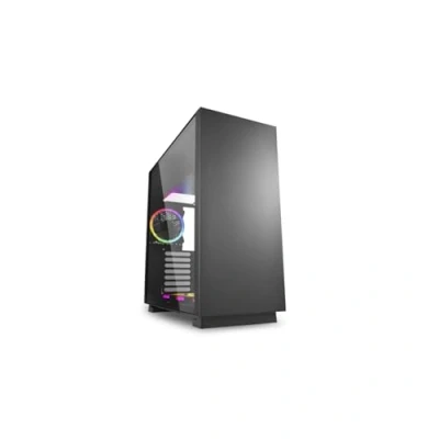Image of Sharkoon Pure Steel RGB Black Mid Tower Case (M ITX/M ATX/ATX/E ATX/CEB/EEB)