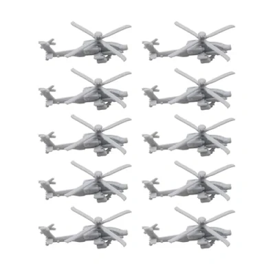 Image of 10PCS 1/2000 1/350 Scale DIY Model AH 64 Uncolored Apache Battle Airplane Fighting Helicopter Accessories Aircraft Military Model(1/2000 (7mm))