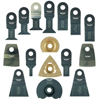 Image of 16 x TopsTools WXK16 Mix Blades Compatible with Worx Sonicrafter, 250W, Erbauer Multitool Multi Tool Accessories