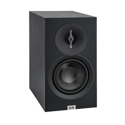 Image of ELAC Debut 3.0 DB53 BK Bookshelf Speakers, Ash Black (Pair) 1&quot; Aluminum Dome Tweeter and 5.25&quot; Aramid Fiber Woofer, Bass Reflex