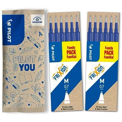 Image of PILOT Frixion Rollerball Refill 0.7 Refills Set of 12 2 Pieces (Blue)
