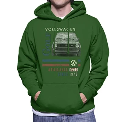 Image of Volkswagen GTI Available Since 1976 Men&#039;s Hooded Sweatshirt Black