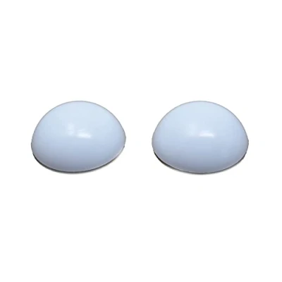 Image of 2 x fiXte Door Stop Bumpers Available in Black or White Rubber Wall Self Adhesive 32mm 12mm (White)