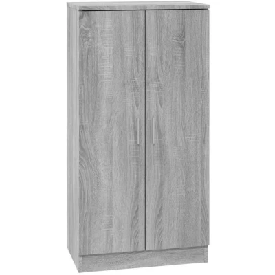 Image of vidaXL Shoe Cabinet Grey Sonoma 55x35x108 cm Engineered Wood