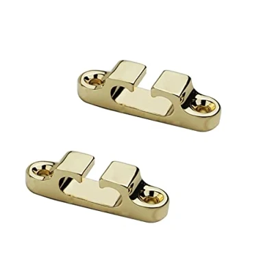 Image of Guyker 2Pcs 2 String Retainer/String Guide for Electric Bass Head Retainer Tree Buckle Groove SR4, Gold